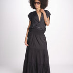 camicia con bottoni CLARENCELK NOIR laraethnics 