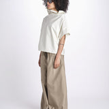 t-shirt in cotone tasatello U2167 SHIRT IVORY dusan 