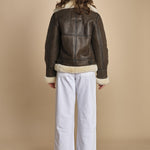 giaccone in montone LC1259 BROWN schott 