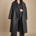 pantalone gessato 15P008CO191 P092 GREY ines de la fressange 