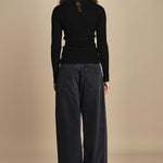 polo a costine CADEE KNIT BLOUSE BLACK herskind 