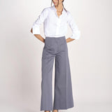 pantalone largo con nervature ORIANA 540 54 70 SLATE quelledue 