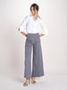 pantalone largo con nervature