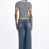 ADDY KNIT s/slv tee E008 MULTI sea ny 
