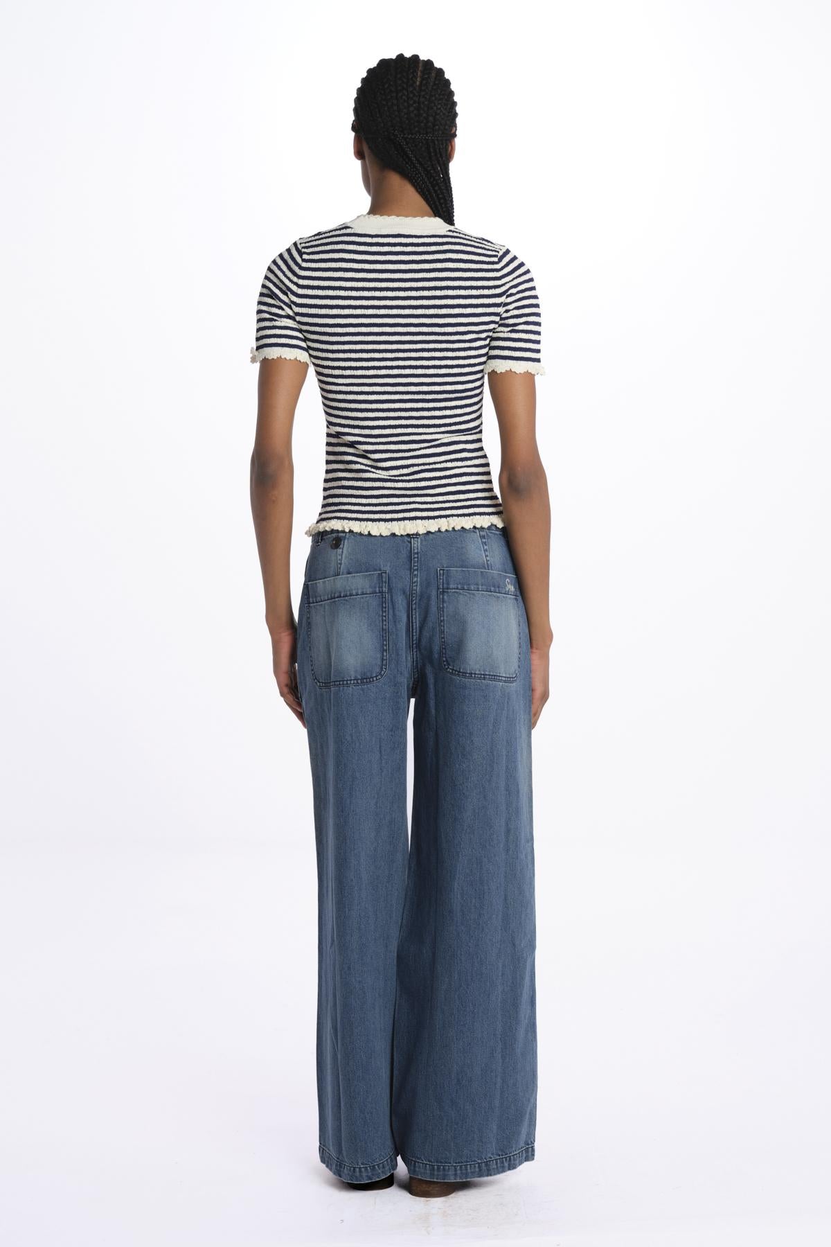 ADDY KNIT s/slv tee E008 MULTI sea ny 