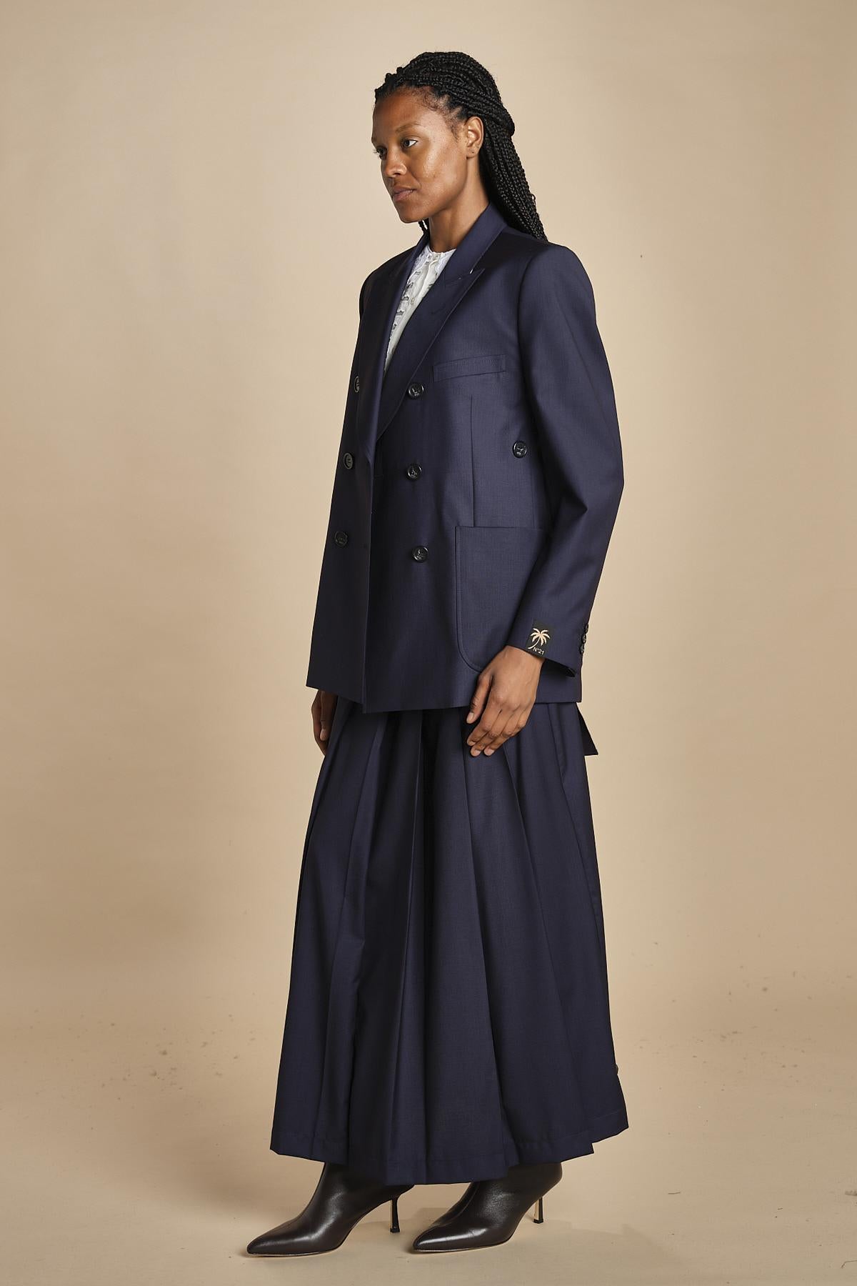 blazer over doppiopetto L02130166479 BLU n21 