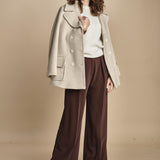 maglia a coste in mohair 15K106WM005 P110 ECRU ines de la fressange 