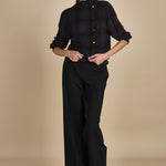 camicia a quadri con rouches G0743081 Q291 n21 