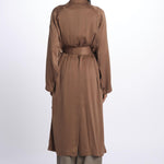28A50 trench over in crepe satin 28A50 CACAO dusan 