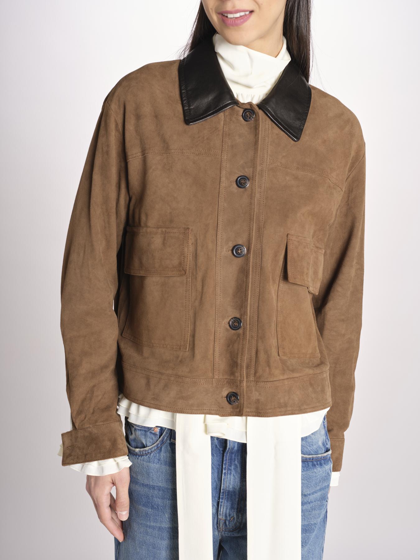 giubbino camoscio colletto nappa P833 TOR milaura 