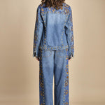 giubbino in denim con borchie DETAILS STUDS 340608 L0034 farm rio 