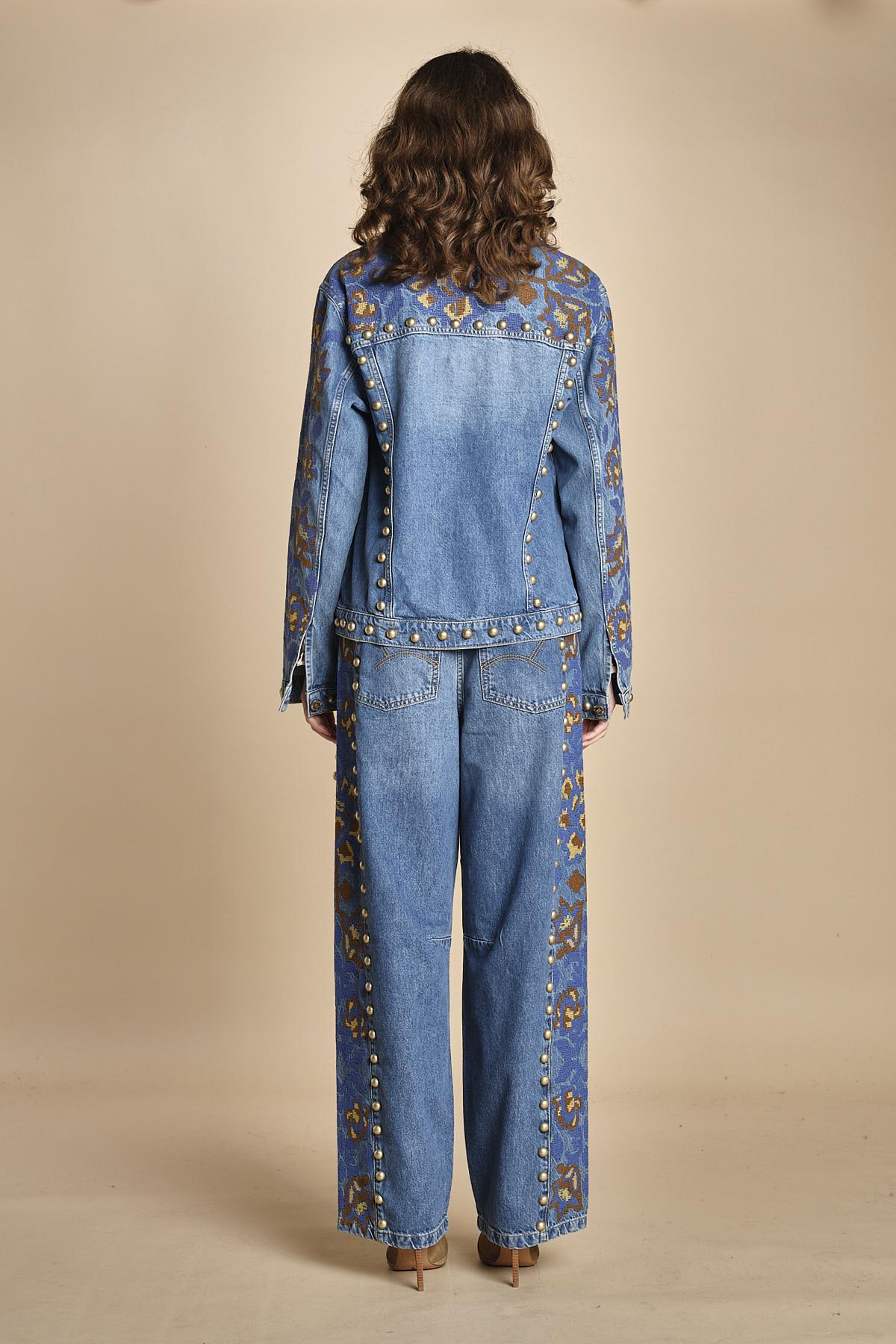 giubbino in denim con borchie DETAILS STUDS 340608 L0034 farm rio 