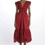Abito RED BUTTERFLY ricamo farfalla 337217 RED farm rio 