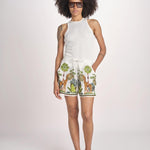 short con giraffe BE24865 WHITE MULTI benaras soleil 