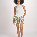 short con giraffe BE24865 WHITE MULTI benaras soleil 