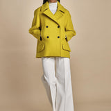 peacot doppiopetto A LINE PEA JACKET A19FV02 NS77 YELLOW martin grant 