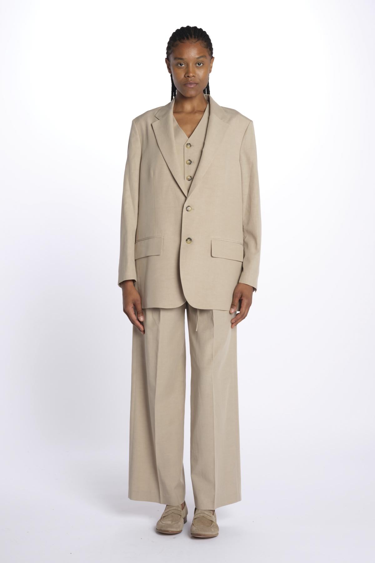 Blazer 2 bottoni linen 252-1401 6204 vis a vis 