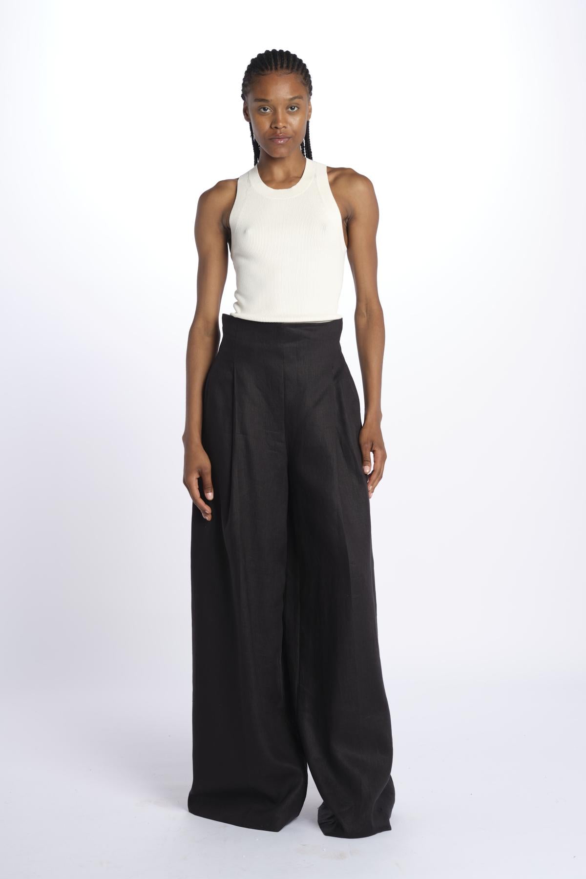 HEINI pantalone over PANTS HEINI NERO inasami 