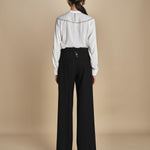 pantalone gessato in gabardine B0415248 R911 n21 