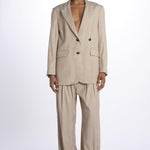 Giacca VALE doppio petto gessata VALE KHAKI true avenue 
