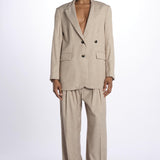 Giacca VALE doppio petto gessata VALE KHAKI true avenue 