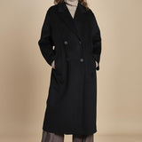 CLARA cappotto doppiopetto IO1111105 MC2163 PINSTRIPE ivy oak 
