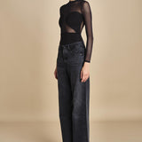 body manica lunga con trasparenze ALL NIGHTER BLACK undress code 