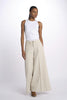 Pantalone GRACE taschina misto lino zampa