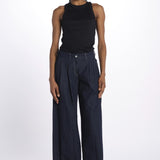 Pantaloni con pences KATHERINE PANT BLUEDENIM jejia 