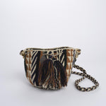 PEACOCK mini bag macrame G12W-0001-3005-03B BLACK BROWN guanabana 