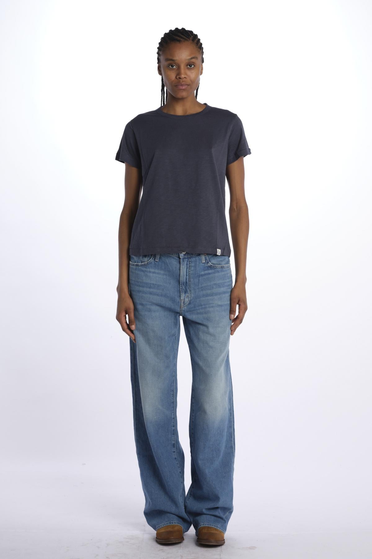 T-shirt girocollo m/c basic WSCT20 DENIM BLUE merz b 