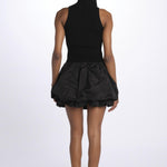 Mini abito BELEN gonna taffetas 008 BLACK sea ny 