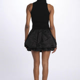Mini abito BELEN gonna taffetas 008 BLACK sea ny 