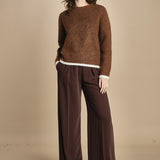 maglia a coste in mohair 15K106WM005 P661 VICUNA ines de la fressange 