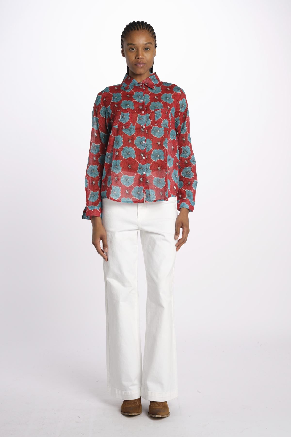 Camicia FLEUR SX7522 4F16 terre rouge 