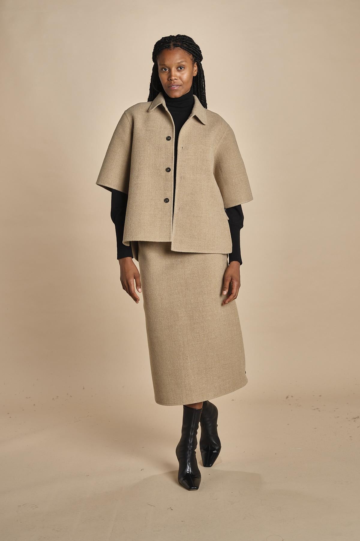 giacca camicia in panno BARDI CARDBOARD sofie d'hoore 