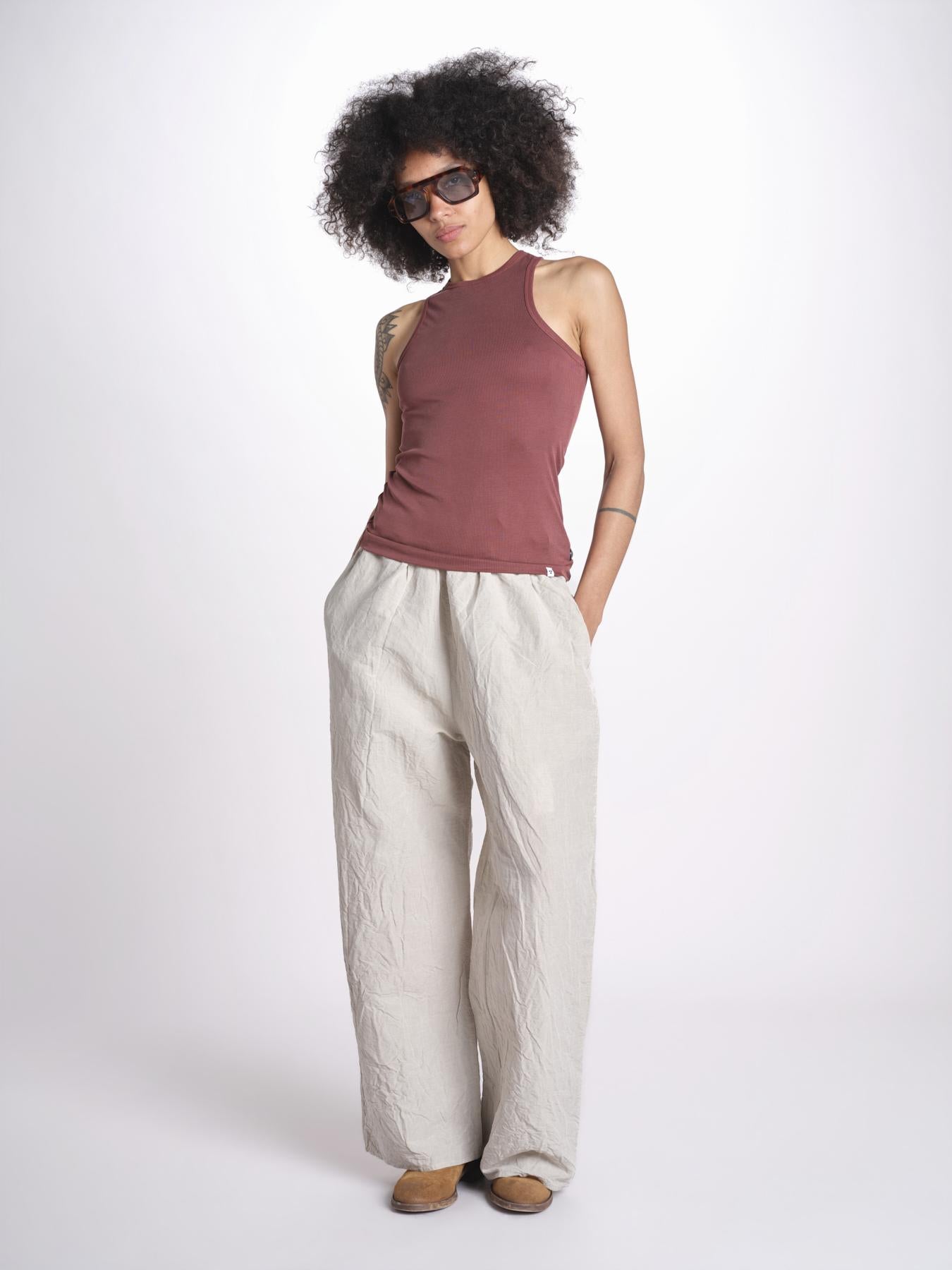 pantalone stropicciato PAVON NATURAL sofie d'hoore 