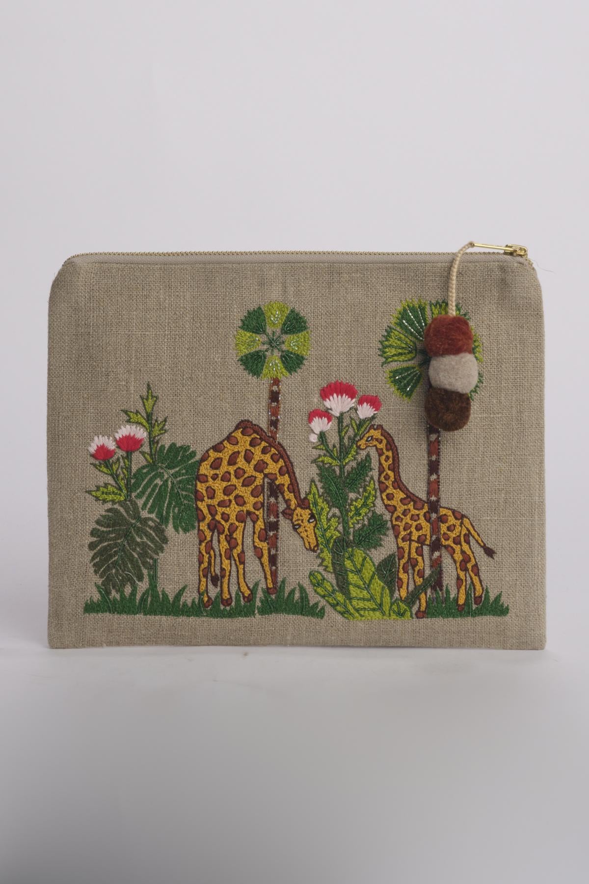 GIRAFFE pochette grande P0760 BMULTI benaras soleil 