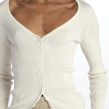 Cardigan GILI costine 5539106 CREME herskind 