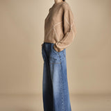 maglia girocollo con rombi CORNELIA CAMMELLO tenne' 