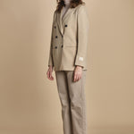 blazer doppiopetto spinato. BEATRIZ NATURALE massimo alba 