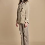 blazer doppiopetto spinato. BEATRIZ NATURALE massimo alba 