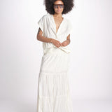 camicia con bottoni CLARENCELK NACRE laraethnics 