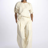 Pantalone HIGH WAIST pences con risvolto 51279LCO GARDENIA phillip lim 