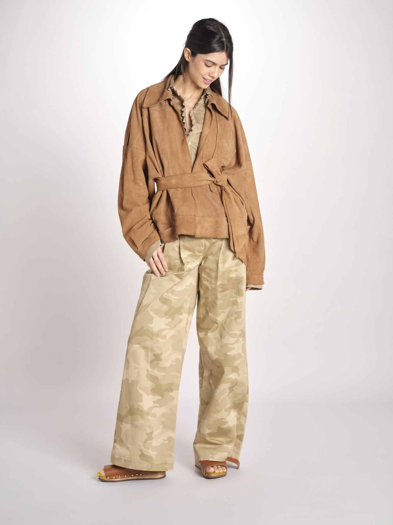 bomber over in camoscio EMMA MJD553PTEX104 BROWN jejia 