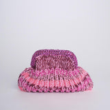 SIS cluctch bag uncinetto multicolor SIS ROSA VIOLA nadia dafri 