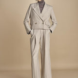 pantalone con pinces GRACE F25-040 092 DRIFWOOD oscar 