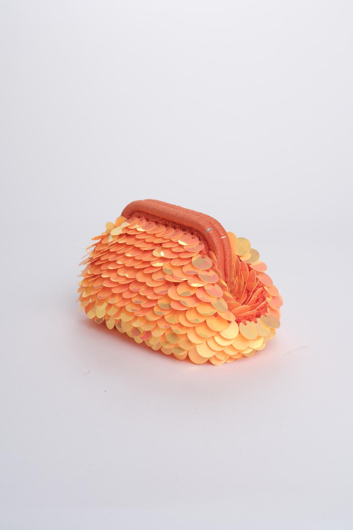 Clutch OIA piccola con paillettes OIA BAG ORANGE boheme couture 