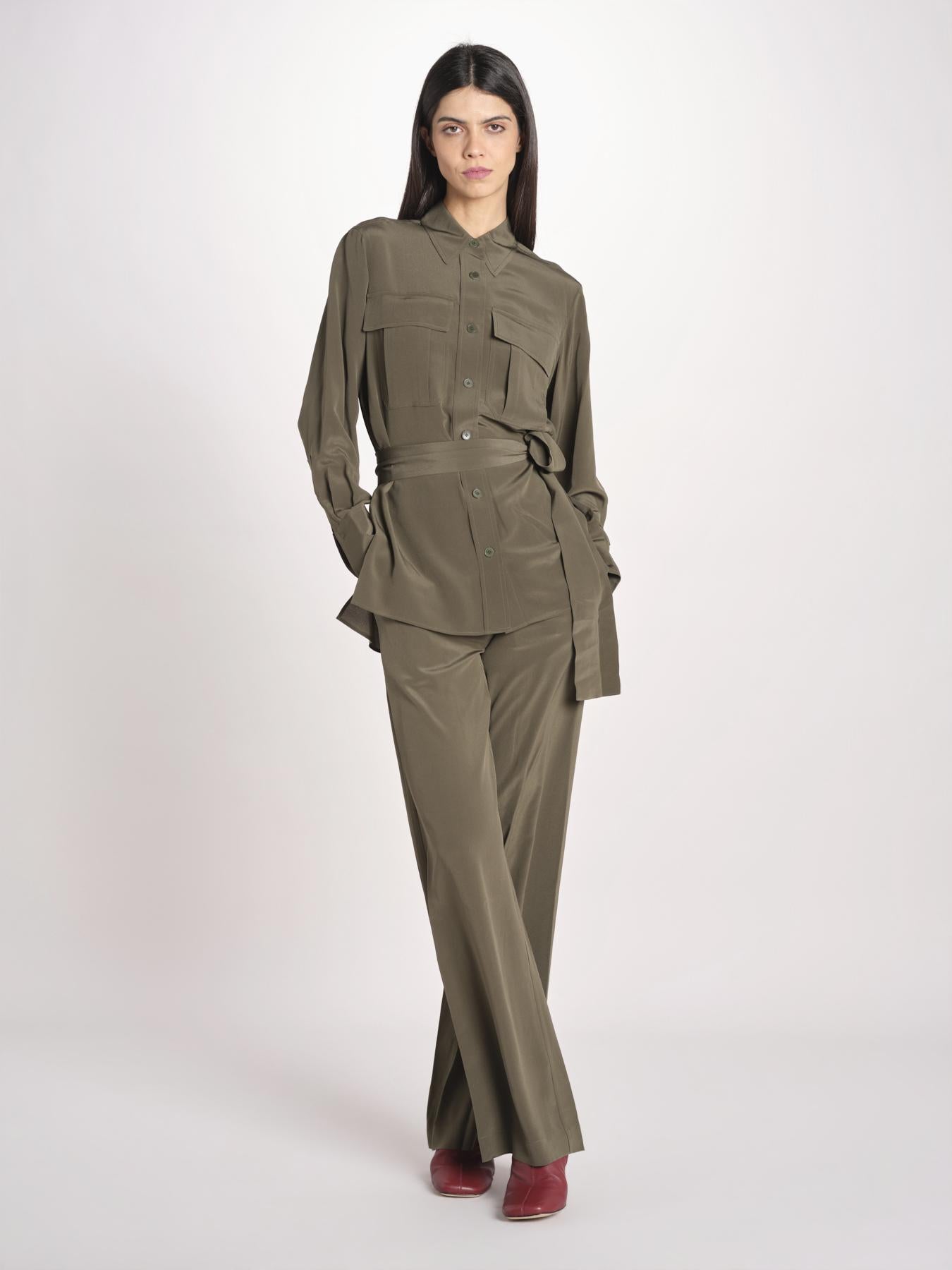 pantalone in seta JF009661 PALM LEAF 2308 joseph 