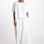 1306L pantaloni pences lino enzimato 1306L WHITE dusan 